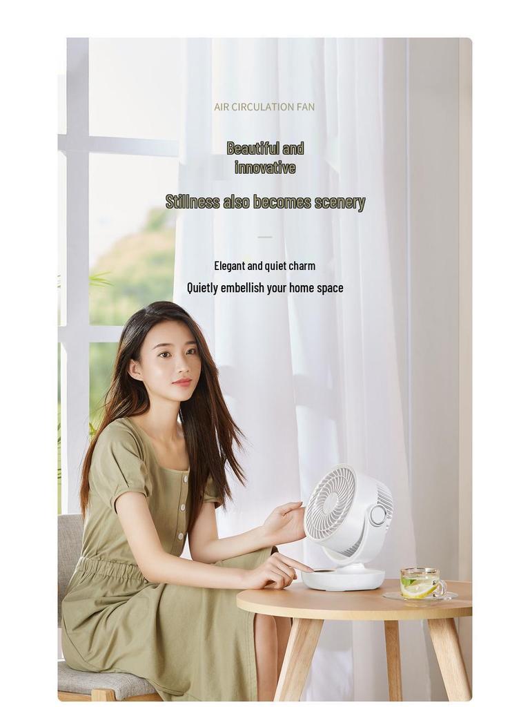 New Mini Oscillating Desk Fan: USB Rechargeable with Remote Control