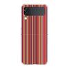 Чехол для телефона Samsung Galaxy Z Flip 7 6 5 4 Прозрачный для Samsung Z Flip 3 Жесткий ПК Сумки Ретро Полоски Эстетика Винтаж