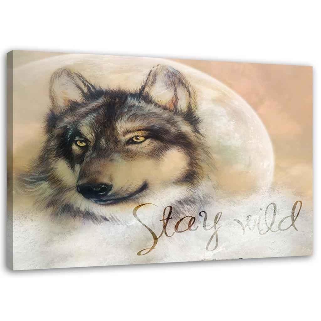 Canvas Print, Wolf Animals Stay Wild