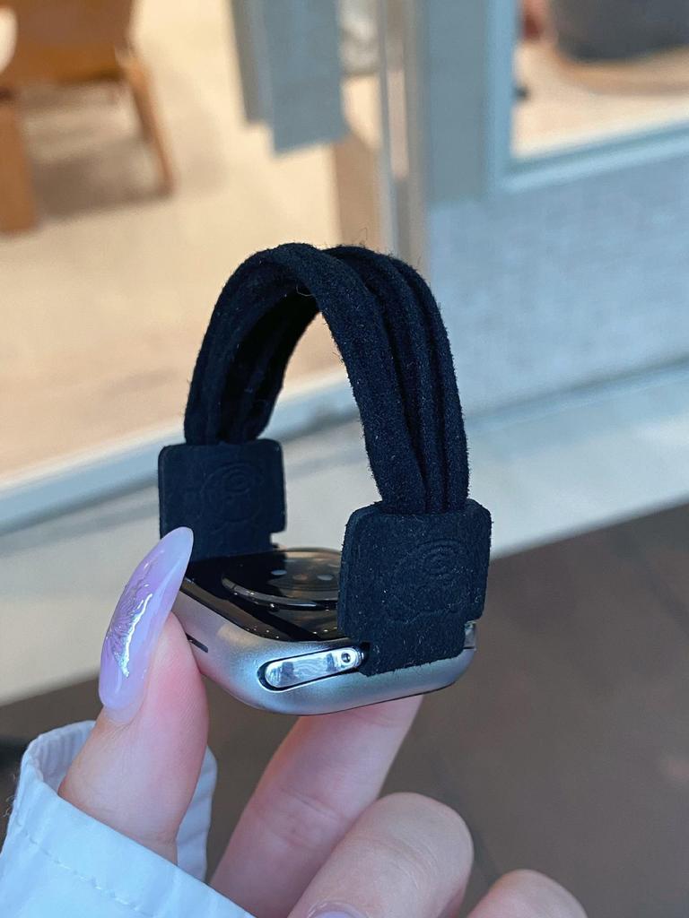 Совместимый ремешок для Apple Watch S10, Ultra, iWatch 9876 поколений и SE - Дизайн «Маленький медвежонок», стиль резинки для волос.