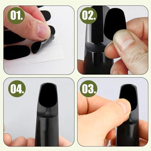 Aquafix Mouthpiece Pads, 32-Pack, 0.8mm Black, for Saxophone and Clarinet, Protective, Deformation-Resistant, and Easy To Use (Round Shape)