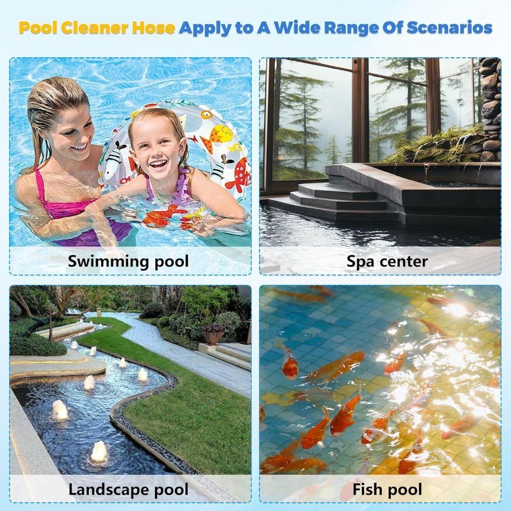 Flexible Pool Cleaner Hose Heavy Duty Swimming Pool Hose Durable Pool Vacuum Hose