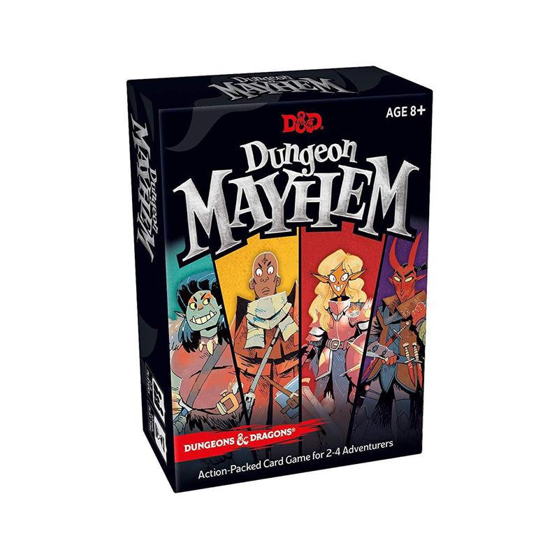 """Dungeon Mayhem"" — это стратегическая карточная игра для детей с дикими монстрами, полностью на английском языке."