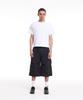 CREAM SODA LAB Belted Parachute Capri Pants Black