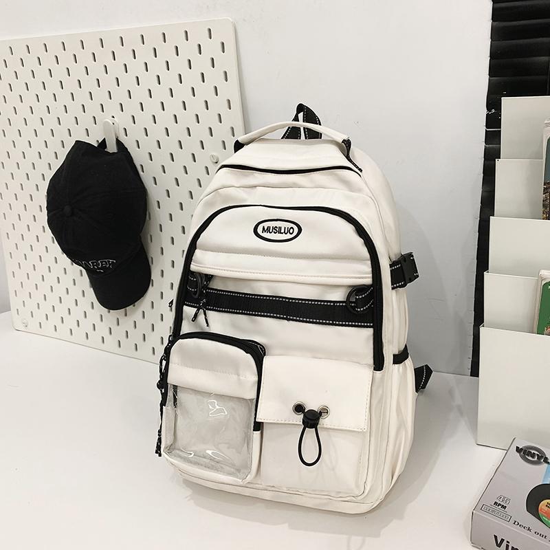 Студенческий школьный рюкзак женский однотонный рюкзак мужской компьютерный рюкзак