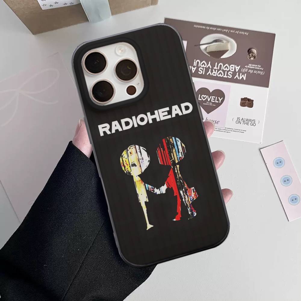 Чехол для телефона Rock-группы Radiohead Для iPhone 17 16 15 14 13 12 11 Pro Plus Pro Max Мягкий чехол в полоску
