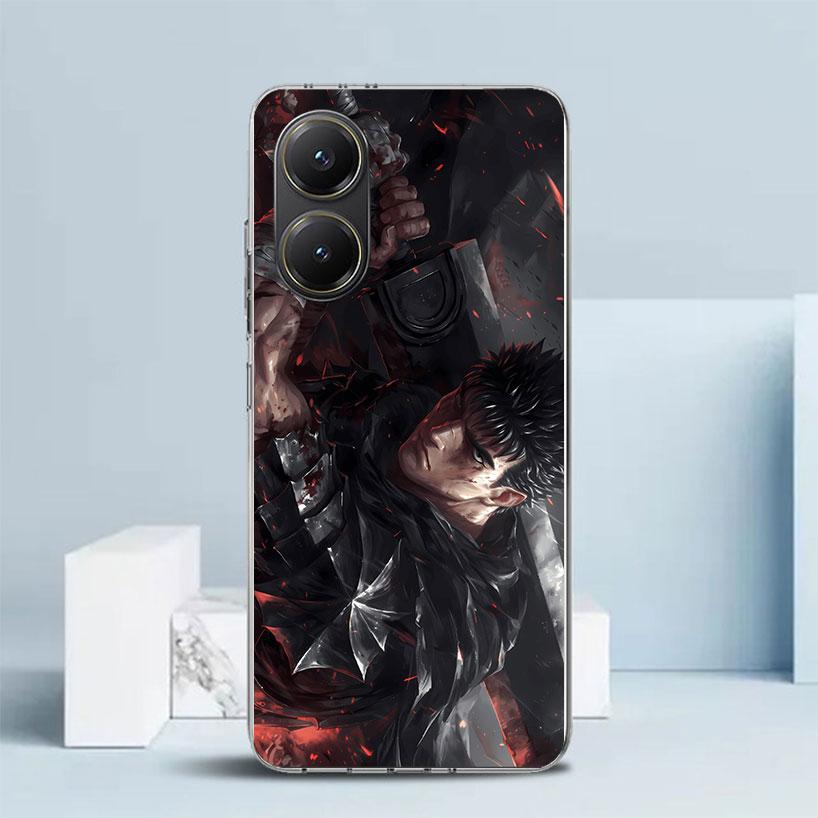Черно-белый чехол для телефона G-Guts B-Berserks для Xiaomi Poco F7 Ultra X5 X6 X7 Pro M7 Redmi 15C 15 13C 13 12C 12 10C 10 10A 9 9C 9A