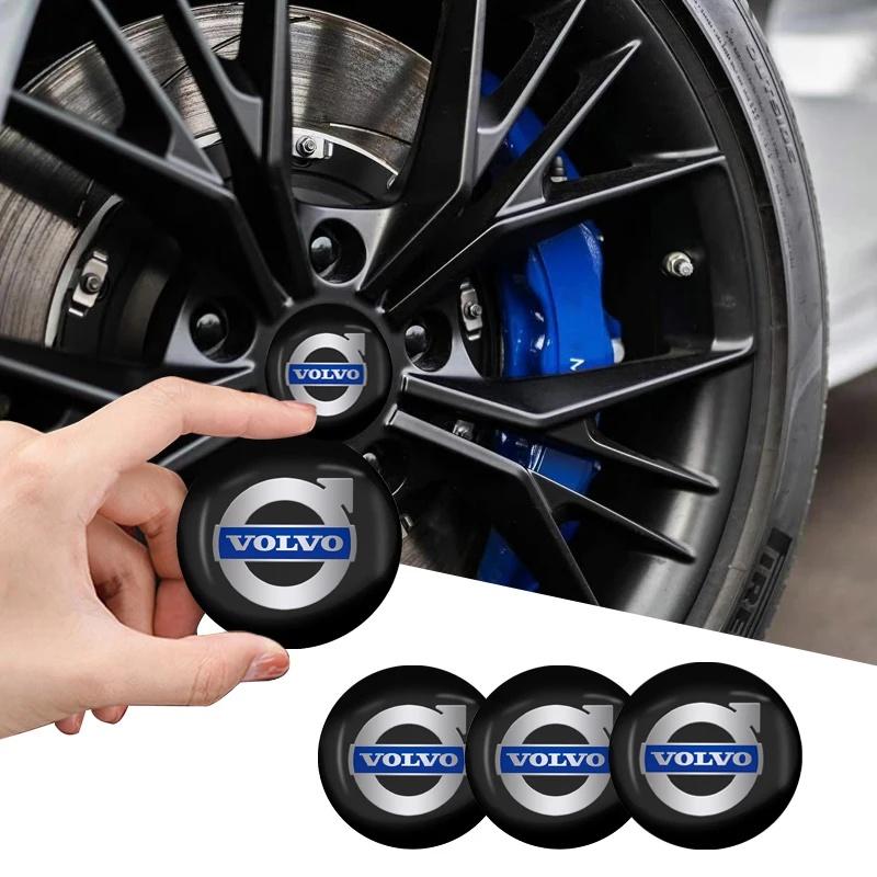 wznge4 4Pcs 56mm Volvo Car Wheel Hub Center Cap Logo Stickers, Emblem Decals for XC40 XC60 XC90 S60 S90 V50 V70 V60 Auto Accessories