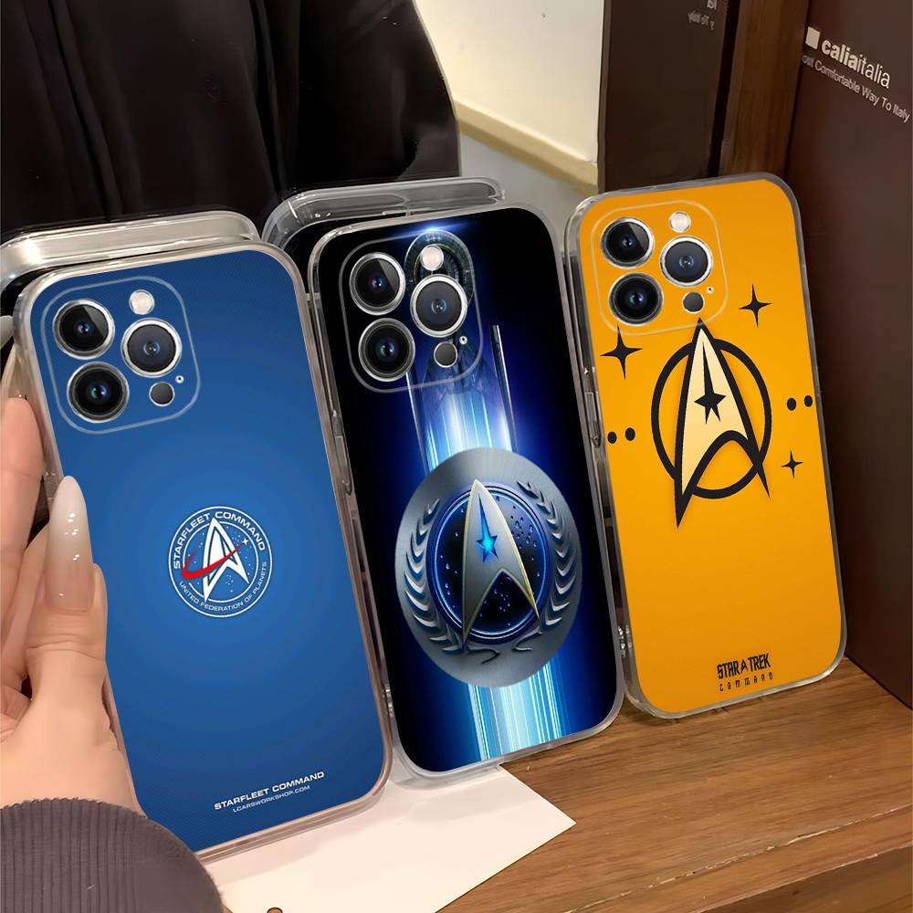 S-Star T-Trek For IPhone 11 12 13 14 15 16 17 Pro Max Plus Air Transparent Clear Shockproof Case