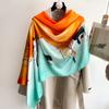 Hangzhou Silk Silk Scarf Autumn and Winter Shawl Two-purpose Thin Style Versatile Fashion New High-end High-end Exterior Matching