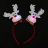 Red Christmas LED Headband Elk Santa Hairband Headwear Elk LED Light Headband  New Year's Eve