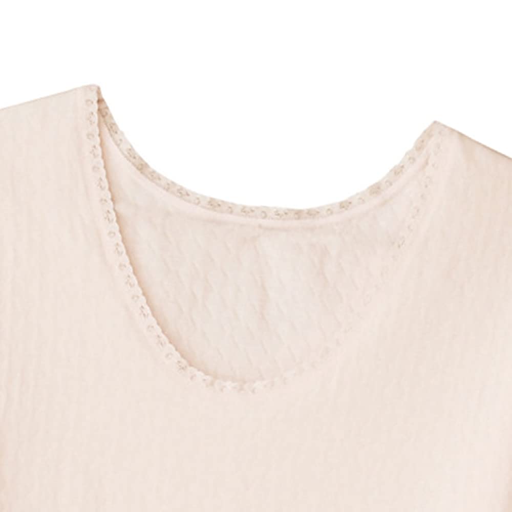 Gunze Sleemer Удобный стеганый рукав Сделано в Новом Спокойном размере M 3/4 Женский KH4246, Япония, Бежевый,