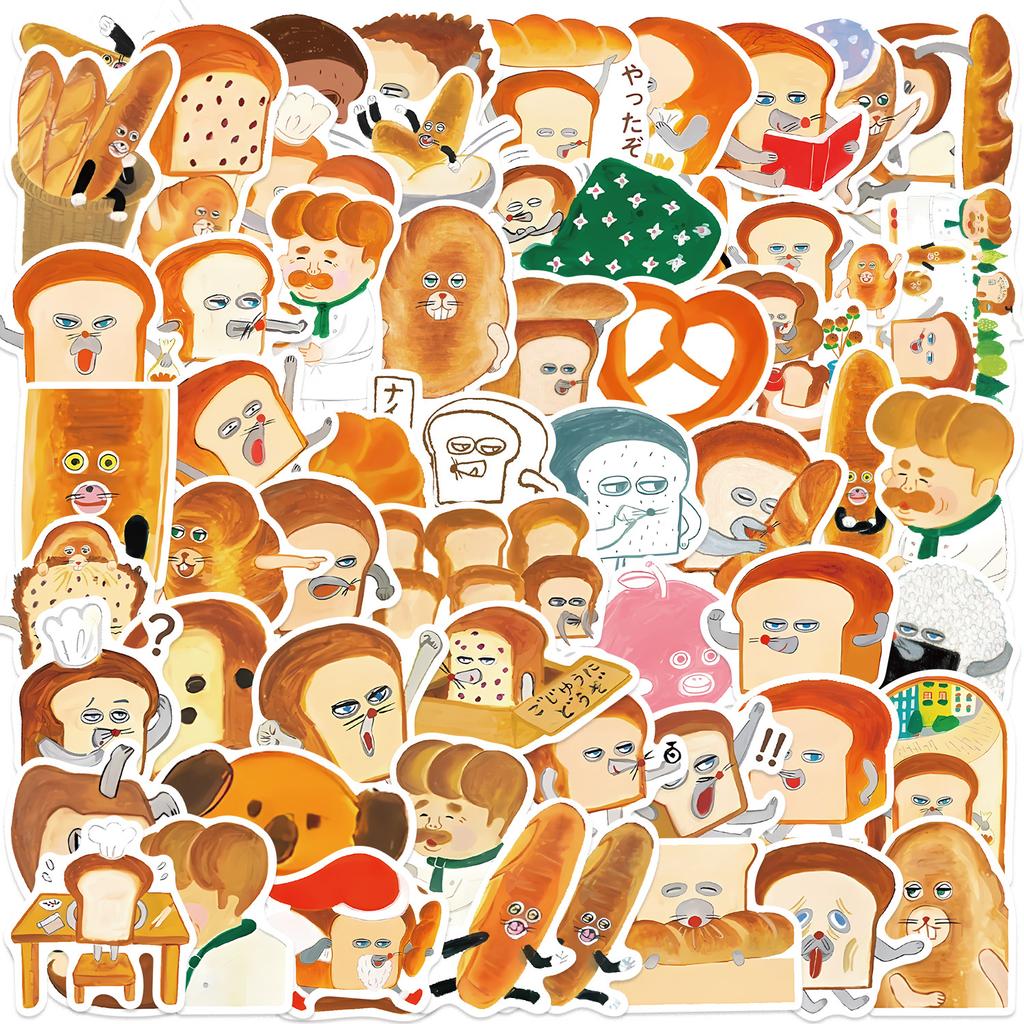 60 Cartoon Bread Thief Graffiti Stickers Decorative Ipad Suitcase Notebook Diy Waterproof