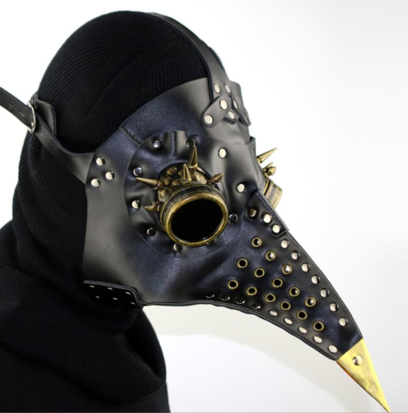 Маска чумного доктора в стиле стимпанк для мужчин, роскошная кожаная маска на Хэллоуин для взрослых, маска чумного доктора для косплея, искусственная маска в стиле парового панка, карнавальная опора