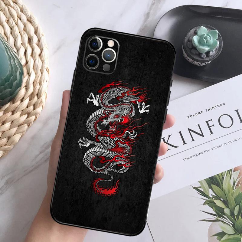 Чехол для телефона с китайским драконом для iPhone 16 15 14 13 12 11 Pro Max 12 13 Mini 7 8 16 Plus X XR XS Max
