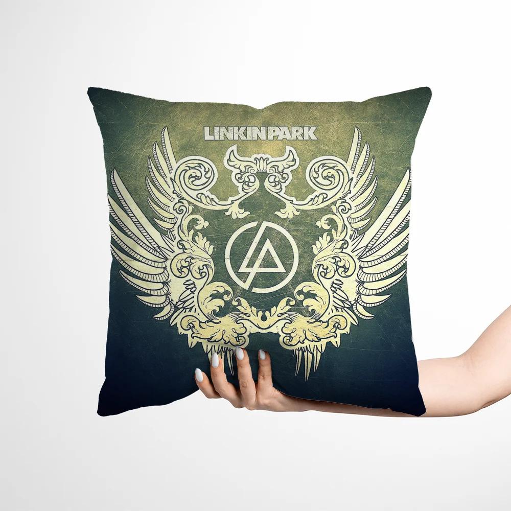 Шелковая наволочка 100% Чехол Linkin Park Для наволочек 45X45 Чехлы для подушек Декоративный чехол для подушки 30X50 Прямоугольные чехлы