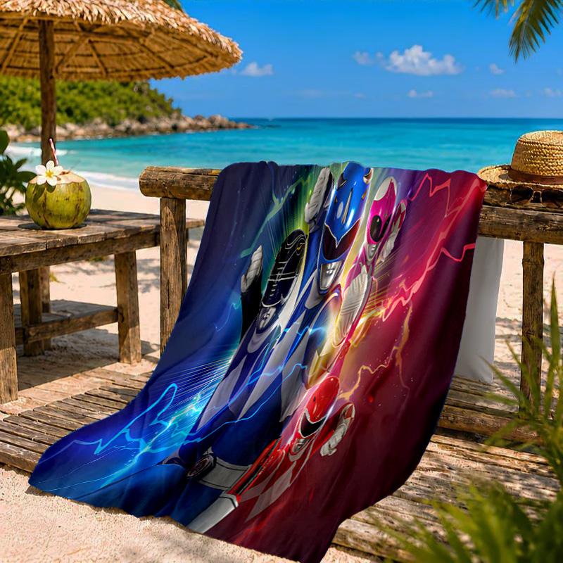 Rangers Team-up Beach Towel Microfiber Beach Towel, Lightweight and Quick-Dry, for Summer Travel, Swimming Pool Fan Birthday Gift