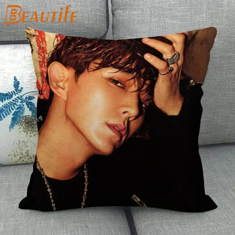 Новое поступление LEE JOON GI Наволочка Спальня Дом Декоративная Наволочка xсм Квадратная На молнии Наволочки Хлопок Лен Ткань Не выцветает