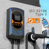 32A Электрическое зарядное устройство для автомобиля EVSE Wallbox Настенное крепление 7.6/11/22кВт Кабель Type2 IEC62196 Управление через приложение Станция для зарядки электромобилей