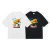 Men's New Summer Cartoon Style Short-sleeved Men's and Women's T-shirts Loose Couple's Outfit