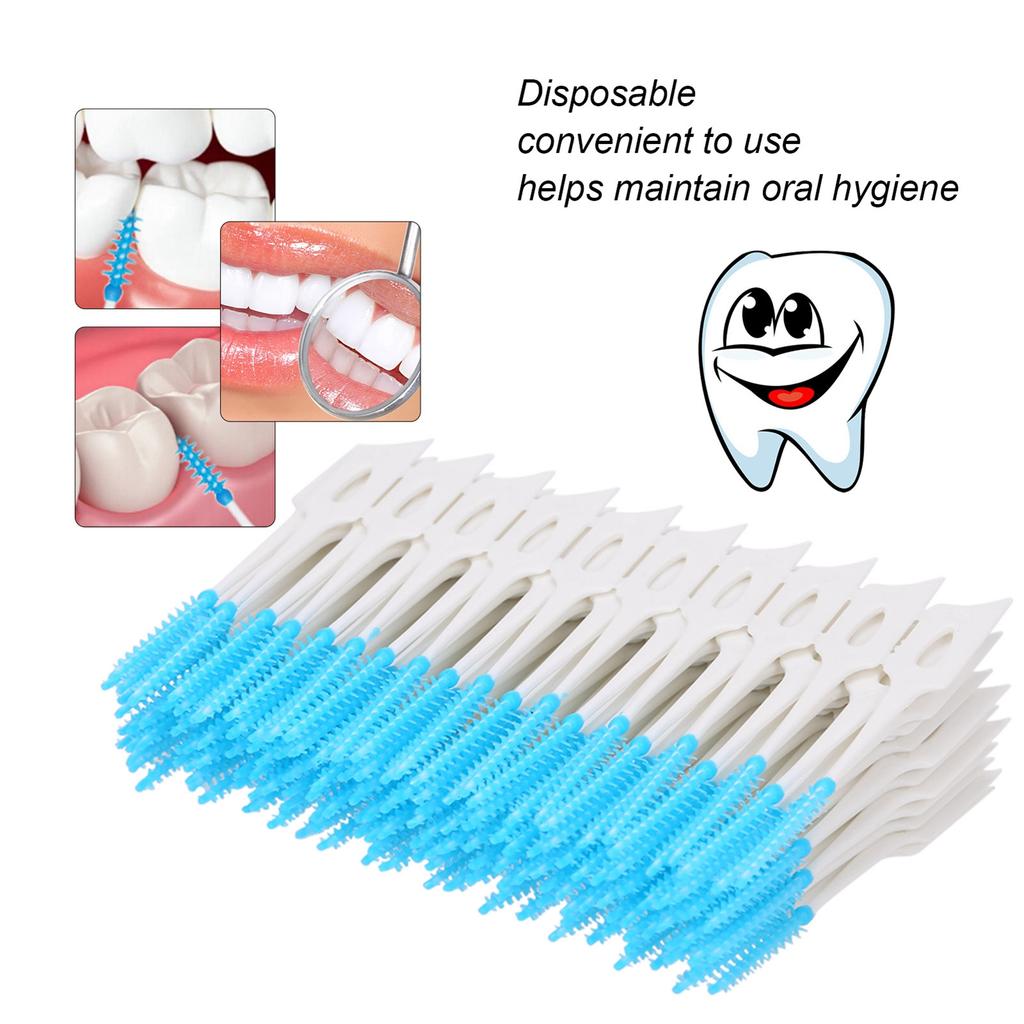 160pcs Double Ended Toothpick Soft Silicone Tooth Picks Dental Floss Interdental Brush Teeth Stick Dental Hygiene Tools