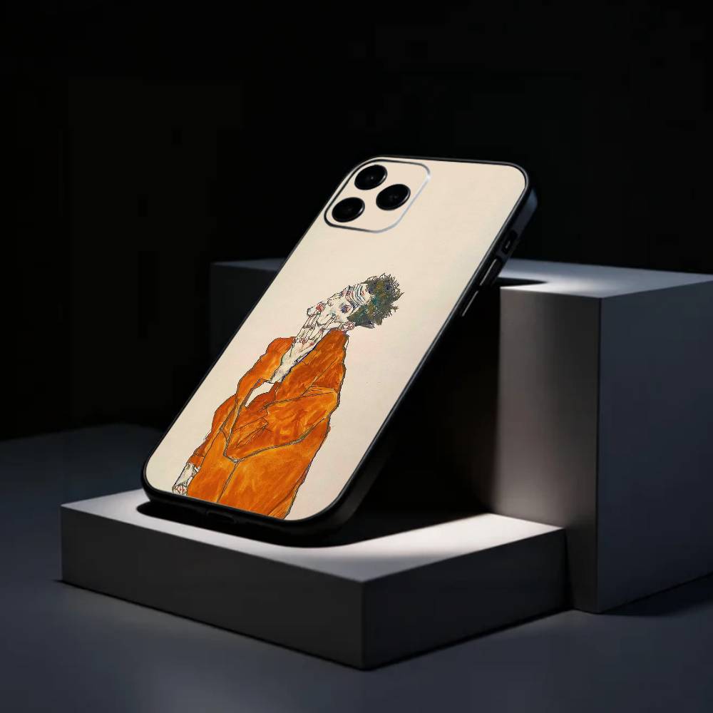 painter E-Egon S-Schiele   Phone Case Silicone Soft For IPhone 17 16 15 14 13 12 11 X XR Plus Pro Max Plus