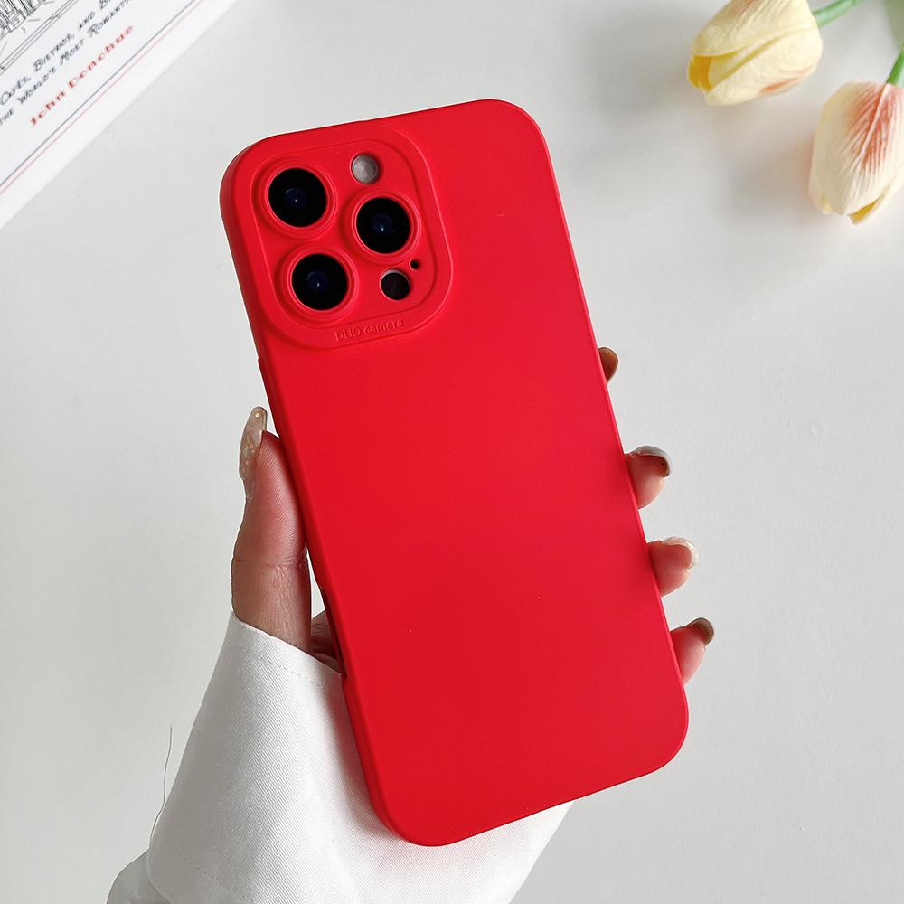 Titanium gray fine hole liquid silicone phone case for For Iphone 16 15 14 13 12 11 Pro Max Plus full shockproof soft bumper cover