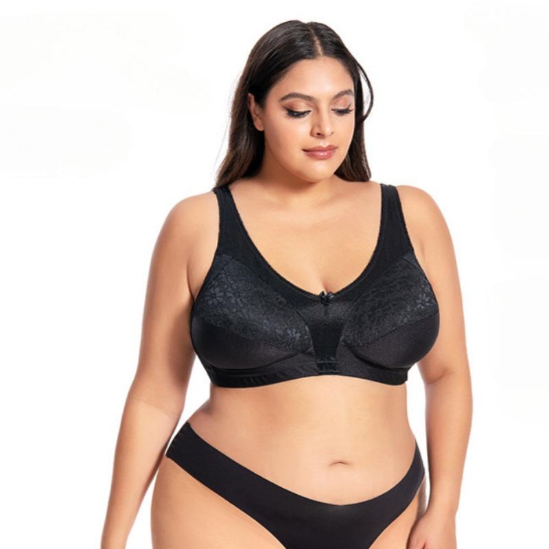 Large Size Bra Without Steel Ring Thin and Breathable Large Cup Sponge-free Underwear for Women with Large Breasts and Small Breasts