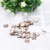 100pcs Laser Cut Wood Flowers and Leaves Embellishment Wooden Shape Craft Wedding Decor