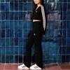 adidas Women's Black Rib Flared Casual Pants II8056