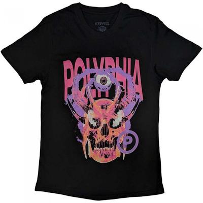 Хлопковая футболка Polyphia унисекс для взрослых с черепом и кругом P