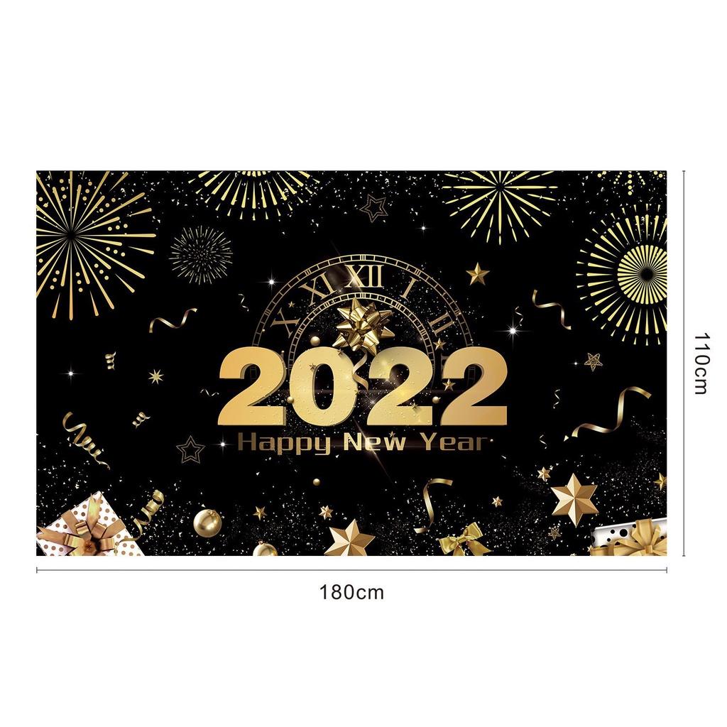 Гламурный баннер с надписью «Счастливого Нового года 2022», идеальный для стильного празднования