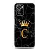 Чехол для телефона с буквой 'A' по 'Z' и короной для Xiaomi Redmi Note 13 12 5G 9S 9 8 10 11 Pro Plus 4G 9T 13C 12C10C 9C 9A 7 Pro Прозрачный чехол
