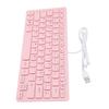 Small Wired Keyboard Roseate Quiet USB 78 Keys Computer Keyboard with Anti Slip Foot Pads for Gaming Working German