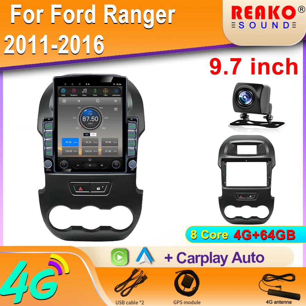 9,7-дюймовый вертикальный экран Tesla Android автомобильное радио для Ford Ranger 2011-2016 GPS-навигация Carplay мультимедийный видеоплеер