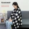 Skin-friendly Office Nap Shawl Blanket with Buckle - Lightweight Student Dormitory Throw