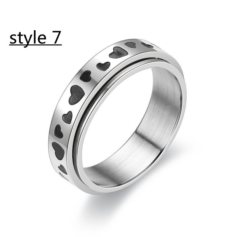 Anxiety Ring Figet Spinner Rings For Women & Men Stainless Steel Rotate Freely Spinning Anti Stress Accessories Jewelry Gifts