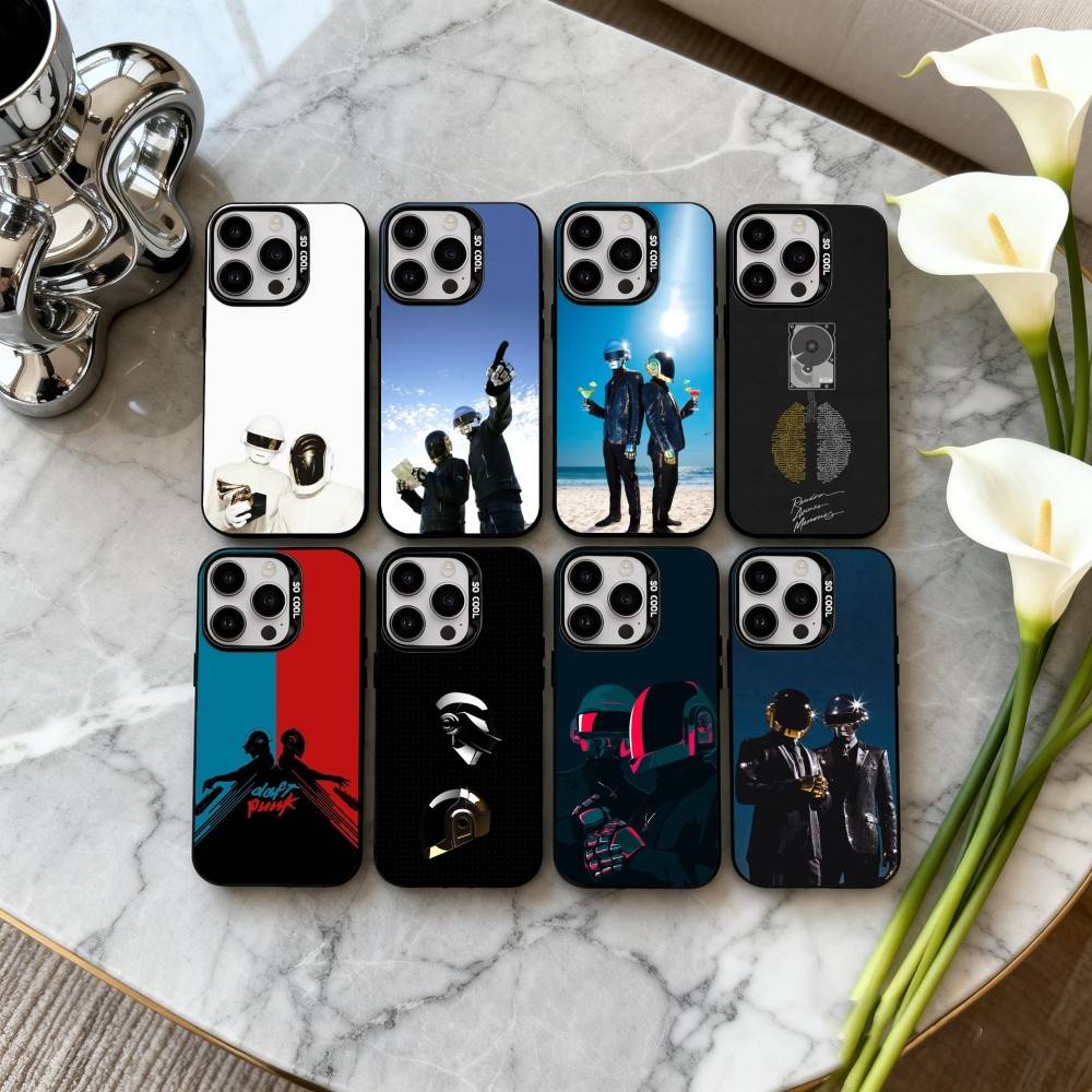 Чехол для телефона D-Daft-T P-Punk-K для iPhone17,16,15,14,13,12,11 Plus,Pro Max Черный Конфетный серебристый чехол для телефона