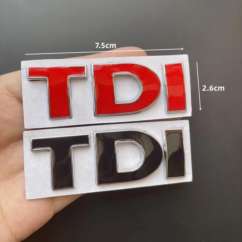 VEMZG1 3D Metal Letters For Car Stickers TDI Letters VW Golf 4 5 6 7 JETTA PASSAT MK2 MK4 MK5 MK6 MK7 TDI Emblem Logo Badge Accessories