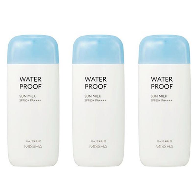 MISSHA All Around Safe Block Water Proof Sun Milk Sunscreen SPF50+/PA+++ 70mL (3 Options)