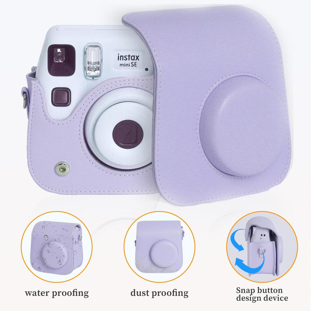 Защитный чехол RIEIBI из искусственной кожи для камеры Fujifilm Instax Instax Mini, регулируемый наплечный чехол для камеры Instax Mini SE/7+ - ремень, чехол для SE/7+,