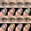 Colored Contact Lenses 1 Pair Green Fashion Soft Lenses Brown Beauty Lenses Grey Lenses Colored Cosmetic Glasses Lenses