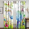 Шторы с принтом слона для детей, парк развлечений, шторы для гостиной, оконные украшения для детей, мальчиков, девочек, спальни