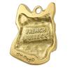 French Bulldog, Frenchie II - Gilded Key Ring with Dog, Handbag Decoration, Luxury Accessory by Art-Dog Brand