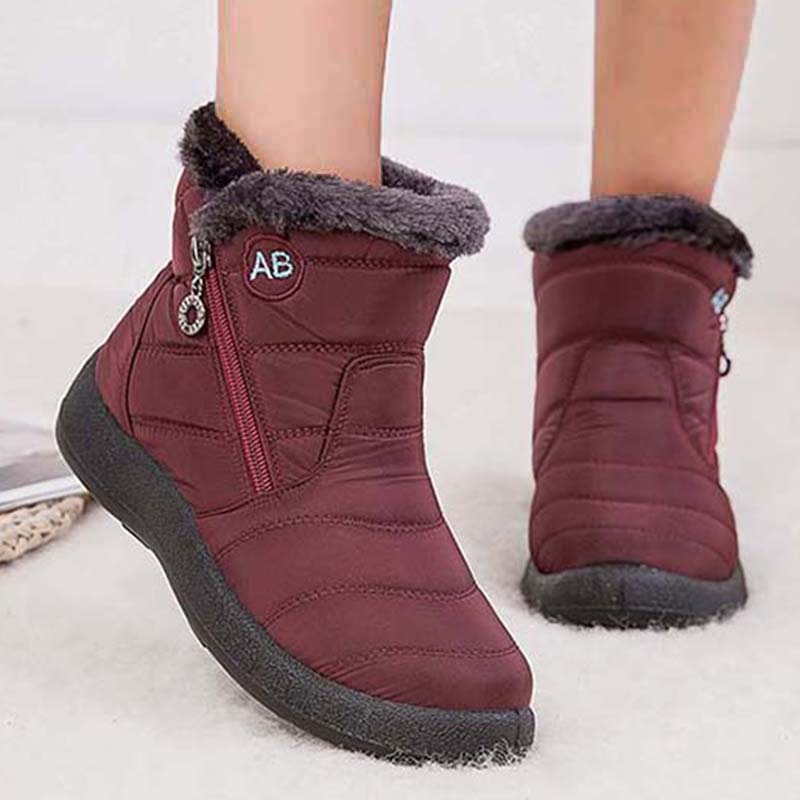 Fashion Snow Boots Women Comfortable Ladies Shoes Waterproof Shoes For Women Zipper Women Shoes Soft Keep Warm Winter Boots Botas Mujer