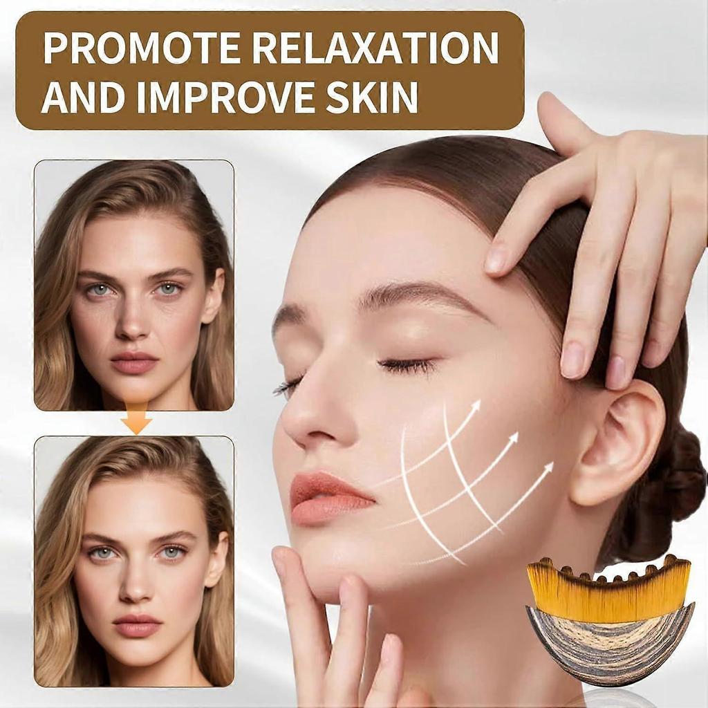 New Lymphatic Contour Face Brush-Facial Dry Brush-Lymphatic Drainage Massager,Ergonomically Designed to Fit The Skin Precisely and Relieve Fatigue (2