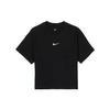 Sportswear Logo Embroidered Loose Fit Sports Short Sleeve T-Shirt Kids Tops Black DH5750-010