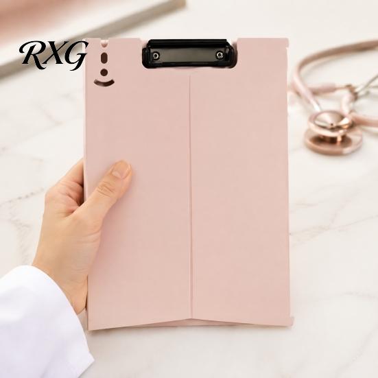 Lightweight Writing Surface for Field Work Folder Clipboard with Metal Clip, Multipurpose A4 Plastic File Sturdy Nurses Folder, Memo Document