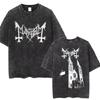 Лучшая Знаменитая Mayhem Deathcrush Винтажная Стиранная Футболка Мужская Женская Классическая Death Black Metal Рок-группа Футболки Уличная Одежда