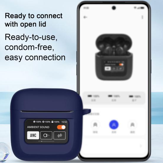 Силиконовый чехол для наушников-вкладышей, совместимый с Bluetooth, для AirPods, противоударный, беспроводной, крышка для зарядного кейса, с экраном, защитный чехол для наушников